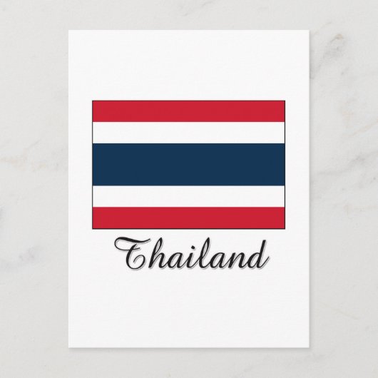 Thailändisches Flag-Design Postkarte (Vorderseite)