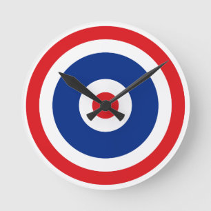 Thailändisches Flagge Roundel Ziel Runde Wanduhr