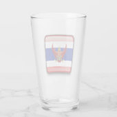 thailändisches Flaggenemblem  Glas (Rückseite)
