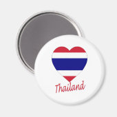 Thailändisches Flaggenherz Magnet (Vorderseite/Rückseite)