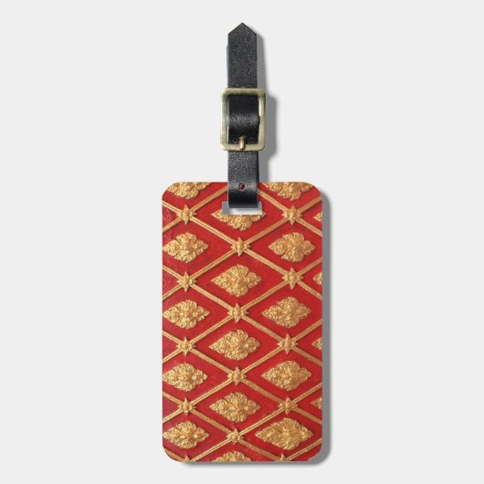 Thailändisches Kunstmuster Gepäckanhänger (Vorderseite vertikal)