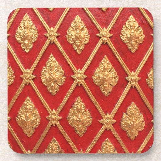 Thailändisches Kunstmuster Getränkeuntersetzer (Vorderseite)