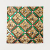 Thailändisches Muster in der Wand des thailändisch Wandteppich (Vorderseite (Horizontal))