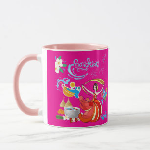 Thailändisches Neujahrs-Leuchten in heißem Pink Tasse