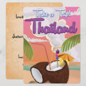 Thailändisches Strandurlaub-Poster Einladung (Vorne/Hinten)