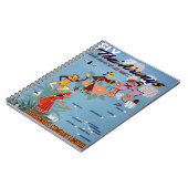 Thailändisches Vintages Flugzeugverkehr-Plakat Notizblock (Linke Seite)