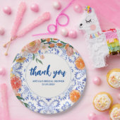 Thais Amore Blumenstrauß Sommer Brautparty Pappteller (Party)