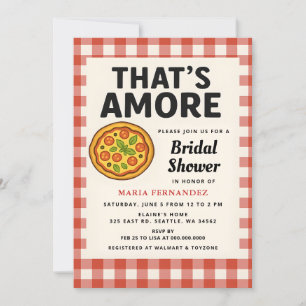 Thais Amore Italienisches Pizza Party Brautparty Einladung