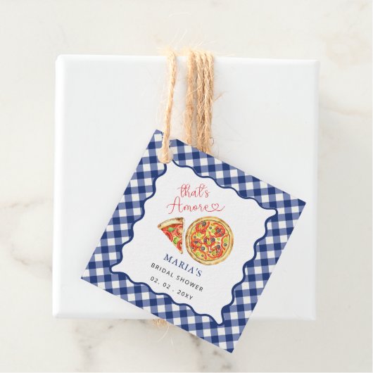 Thais Amore Italienisches Pizza Party Brautparty Geschenkanhänger (Beispiel)