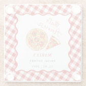 Thais Amore Italienisches Pizza Party Brautparty Glasuntersetzer (Rückseite)