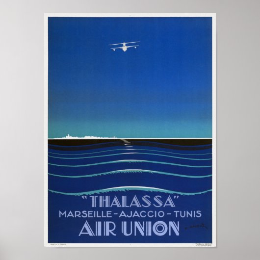 Thalassa France Vintage Travel Poster 1927 (Vorne)
