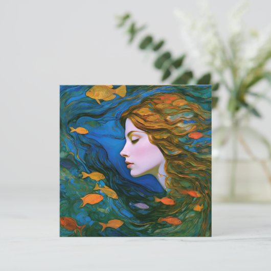 "Thalassa" - Frauen im Wasser Einladung (Stehend Vorderseite)