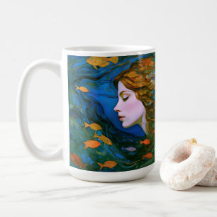 "Thalassa" - Frauen im Wasser Kaffeetasse