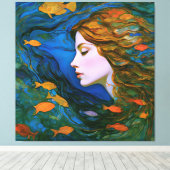 "Thalassa" - Frauen im Wasser Leinwanddruck (Insitu (Holzboden))