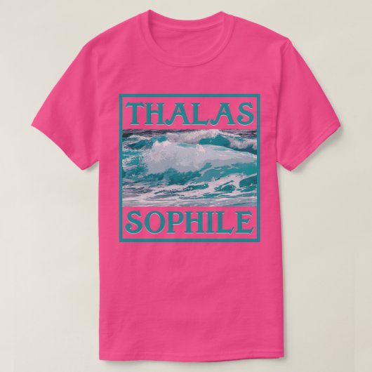 THALASSOPHILE MEERESOZEANE MEERESWELLEN T-Shirt (Design vorne)