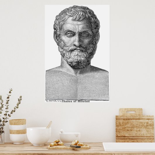 Thales of Miletus / Griechischer Philosoph / Poster (Küche)