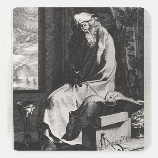 Thales of Miletus Quadratischer Aufkleber (Vorderseite)