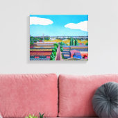 Thames Gateway Sommer Leinwanddruck (Insitu (Wohnzimmer))