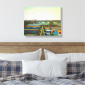 Thames Gateway Winter Leinwanddruck (Insitu (Schlafzimmer))