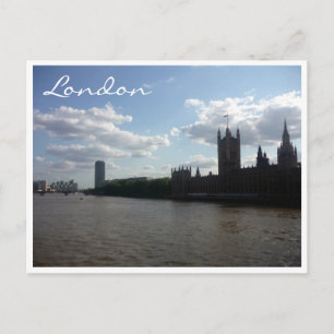 Thames Parliament london Postkarte