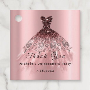 Than You Bridal 16. Quinceanera Party Dress Rose Geschenkanhänger