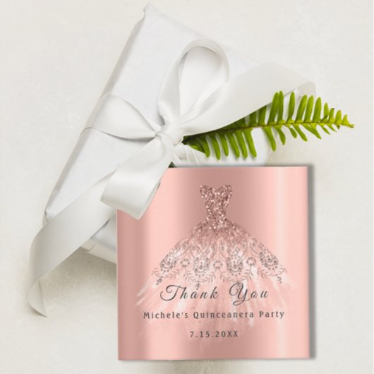 Than You Bridal 16. Quinceanera Party Dress Rose Geschenkanhänger