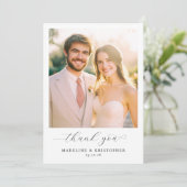 "Than You" Elegant Pastel Modern Dankeskarte (Stehend Vorderseite)