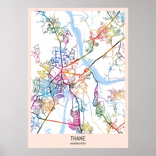 Thane Maharashtra Karte Poster (Vorne)