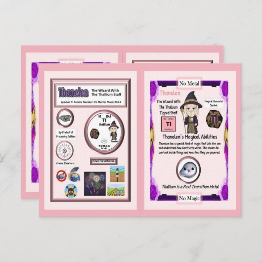 Thanelen Wizard - Thallium-Element Postkarte (Vorne/Hinten)