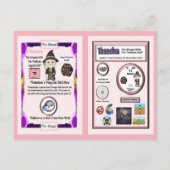 Thanelen Wizard - Thallium-Element Postkarte (Rückseite)