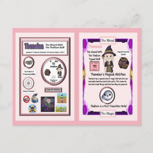 Thanelen Wizard - Thallium-Element Postkarte (Vorderseite)