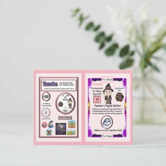 Thanelen Wizard - Thallium-Element Postkarte (Stehend Vorderseite)