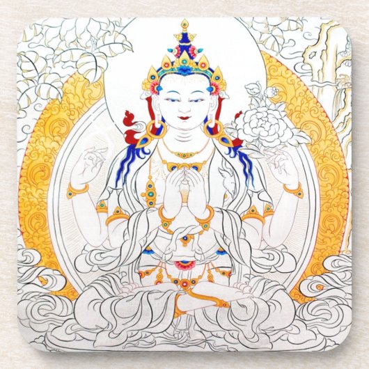 THANGKA, DAS TIBET-KUNST MALT UNTERSETZER (Vorderseite)