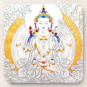 THANGKA-MALEREI TIBET-KUNST UNTERSETZER