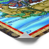 Thangka Vajrasattva Tattoo Mandala Poster (Ecke)