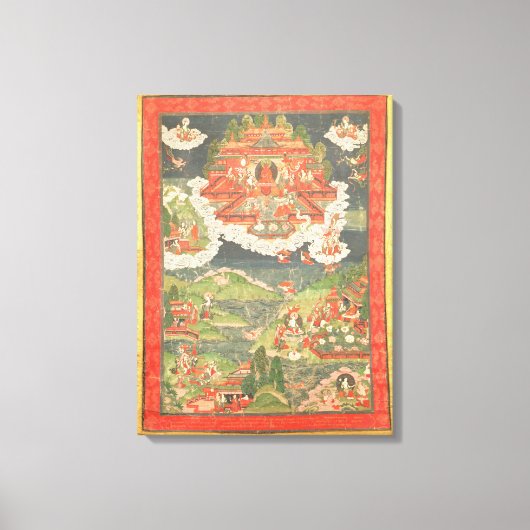 Thangka vom Paradies Amitabha Leinwanddruck (Vorderseite)