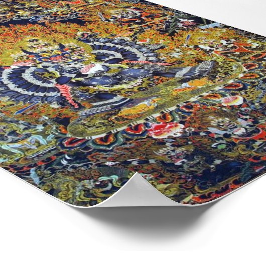 Thangka Yamantaka Print Poster (Ecke)
