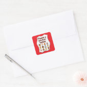 Thank a Worker Today Diversity Workers Design Quadratischer Aufkleber (Umschlag)