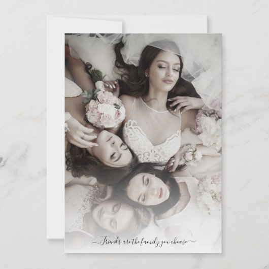 Thank Bridesmaid with Photo and Typography (Vorderseite)