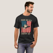 Thank God I m A Country Music Boy Cowboy Western R T-Shirt (Vorne ganz)