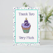 Thank Two Very Much Dankeskarte (Stehend Vorderseite)