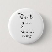 Thank you add name message simple stylish calligra button (Vorderseite)