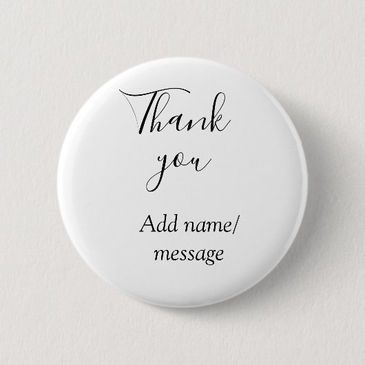 Thank you add name message simple stylish calligra button (Vorderseite)