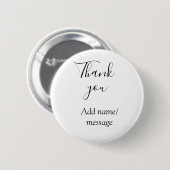 Thank you add name message simple stylish calligra button (Vorne & Hinten)