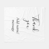 Thank you add name message simple stylish calligra fleecedecke (Vorderseite (Horizontal))