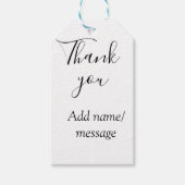 Thank you add name message simple stylish calligra geschenkanhänger (Vorderseite)