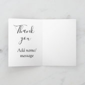 Thank you add name message simple stylish calligra karte (Innenseite)