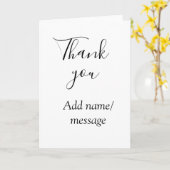 Thank you add name message simple stylish calligra karte (Gelbe Blume)