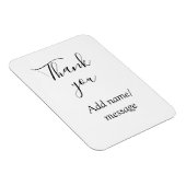 Thank you add name message simple stylish calligra magnet (Rechte Seite)