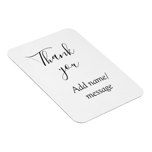 Thank you add name message simple stylish calligra magnet (Rechte Seite)